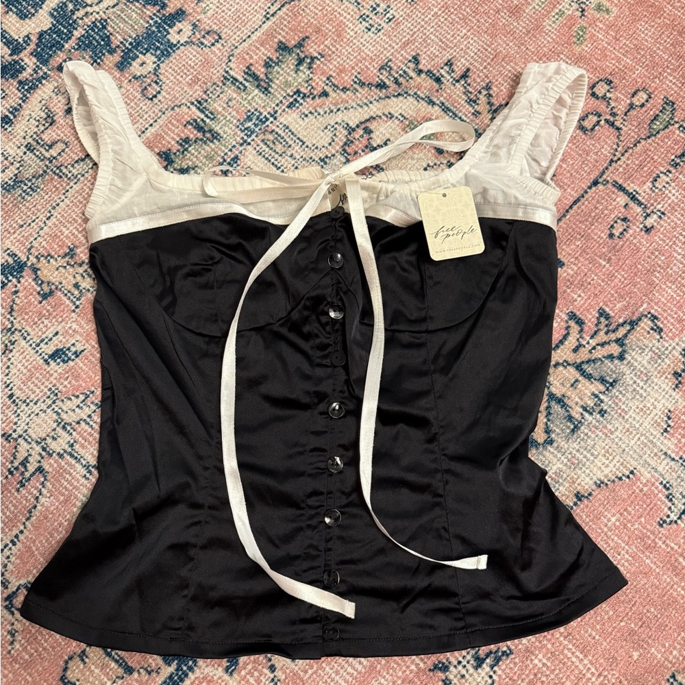Limited Edition Free People Black and White Tank Top